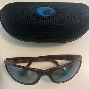 Costa Brown Sunglasses with Blue Accents